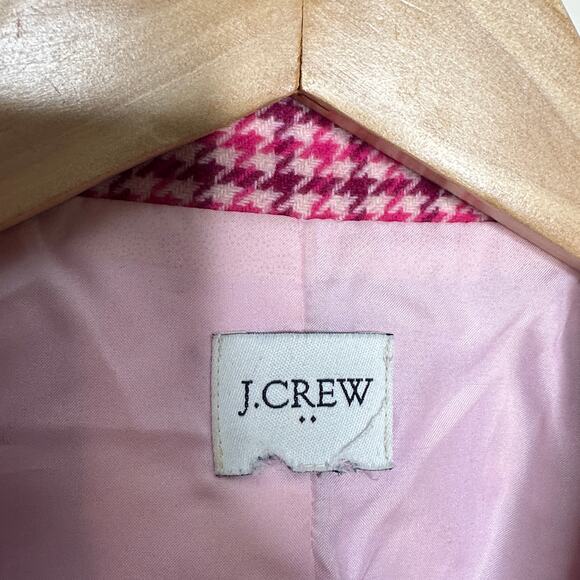 J. CREW Wool-Blend Schoolboy Blazer in Pink Houndstooth Sz 22 {193} - Picture 6 of 8